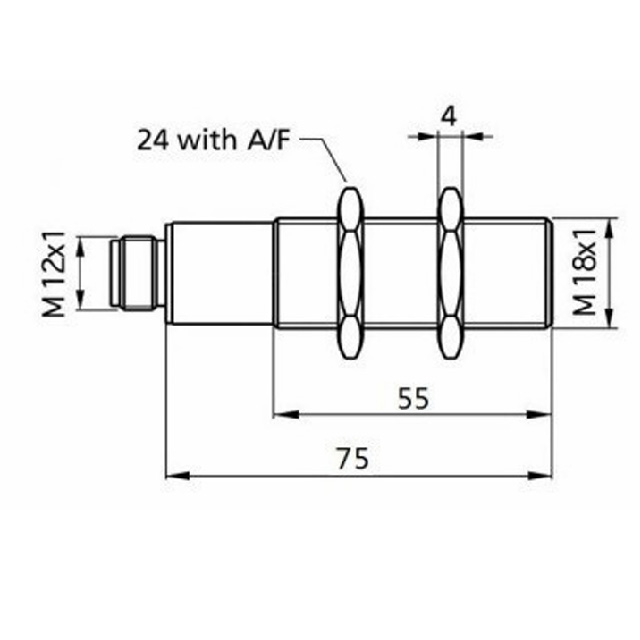 PUS-D-M18-I-100-T                   Çap:18mm PASLANMAZ/0,08-1MT-Algılama/4~20mA Çıkış